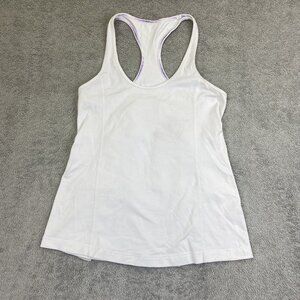 Lululemon White Ruffle Back Tank Top Women’s Size 4 - 6 ?‎ Read Measurements
